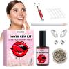 FEXPDL Tooth Gem Kit DIY Tooth Gem Kit Fashionable Removable Tooth Ornaments Tooth Crystal Decoration for Tooth Decor Pink view 1