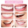 FEXPDL Tooth Gem Kit DIY Tooth Gem Kit Fashionable Removable Tooth Ornaments Tooth Crystal Decoration for Tooth Decor Pink view 3