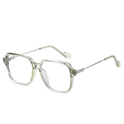 PARWANA Reading Glasses Anti Eye Strain Blue Light Blocking HD Computer Readers Square Flat Light Mirror Eyewear (Color : Green, Size : +300)