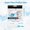 Super Floss Threaders, Periodontal Floss, Orthodontic Threader, Ultraclean Access Tool for Daily Care of Periodontal Disease and Gum Health for Implant, Bridge and Braces 30PCS view 2