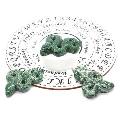1PC 2" Snake Statue Natural Stone Crystal Rose Quartz Jade Jasper Lepidolite Carved Animal Figurine Home Decor,Green Spot Jade
