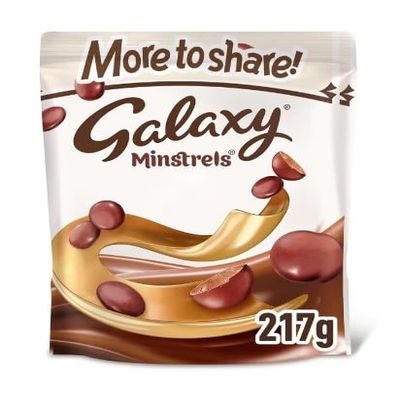 2 x Galaxy Minstrels Sharing Bag 217G Delicious Special For Easter Tasty And Twisty Treat Gift Hamper, Christmas,Birthday,Easter Gift Sold By Kidzbuzz