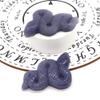 1PC 2" Snake Statue Natural Stone Crystal Rose Quartz Jade Jasper Lepidolite Carved Animal Figurine Home Decor,Blue Aventurine view 1