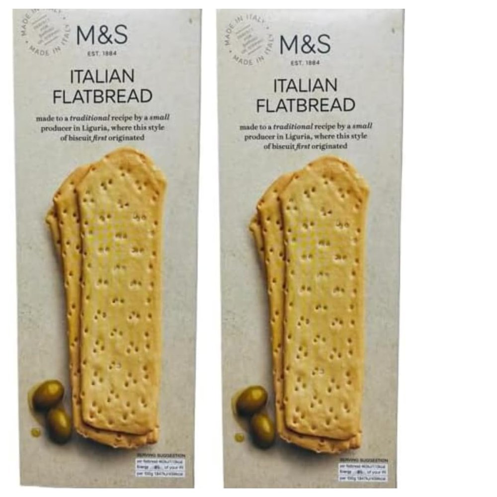Marks & Spencer Italian Flatbread 150g M&S Food - 2 Pack in a Premier Life Store Box
