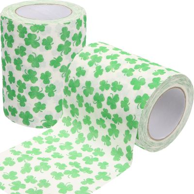 Gatuida 2rolls Printing Toilet Paper Soft Hypoallergenic Bathroom Tissue Lint Comfortable Wipes Safe Pulp for Use