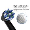 8pcs Cross Clean Replacement Heads Compatible with Braun Oral B Electric Toothbrush, 4pcs White and 4pcs Black. view 3