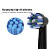 8pcs Cross Clean Replacement Heads Compatible with Braun Oral B Electric Toothbrush, 4pcs White and 4pcs Black. view 4