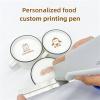 Food Printer Edible, Portable Printpen Mini Handheld Printer Coffee Printer Macaron Printer DIY Design Printer, Digital Inkjet Photo Selfie Printing Lightweight Printpen Cake Bread,BlackInkCartridges view 2