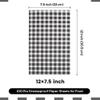 L LIKED 100 PCS Greaseproof Paper Sheets for Food, 12x7.5 Inchs Food Grade Wrap Paper, Black Checkered Basket Liners Waterproof Wax Paper for Deli/BBQ Sandwich Hamburgers Cake Cheese Cookies Buffet view 2