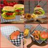 L LIKED 100 PCS Greaseproof Paper Sheets for Food, 12x7.5 Inchs Food Grade Wrap Paper, Black Checkered Basket Liners Waterproof Wax Paper for Deli/BBQ Sandwich Hamburgers Cake Cheese Cookies Buffet view 4