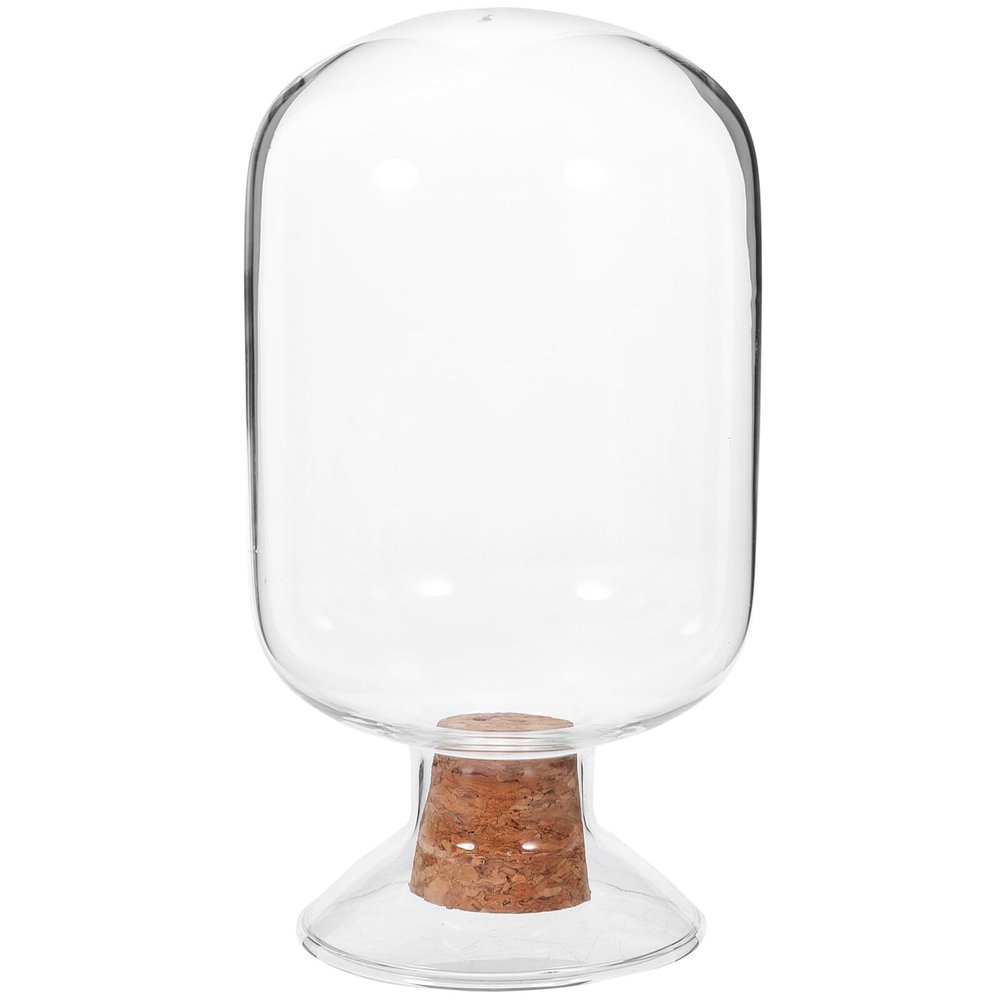 ABOOFAN Creative Glass Match Storage Bottle with Wooden Lid, 500ml Jar Holder for Small Artwork and Matchsticks, Convenient to Carry and Multi-functional Home Decor Accessory