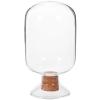 ABOOFAN Creative Glass Match Storage Bottle with Wooden Lid, 500ml Jar Holder for Small Artwork and Matchsticks, Convenient to Carry and Multi-functional Home Decor Accessory view 1