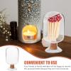 ABOOFAN Creative Glass Match Storage Bottle with Wooden Lid, 500ml Jar Holder for Small Artwork and Matchsticks, Convenient to Carry and Multi-functional Home Decor Accessory view 3