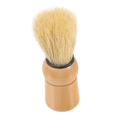 Beavorty Mens Beard Brush and Mustache Shave Cream Brush with Boar Bristles Handheld Grooming Tool for Salon and Home Use