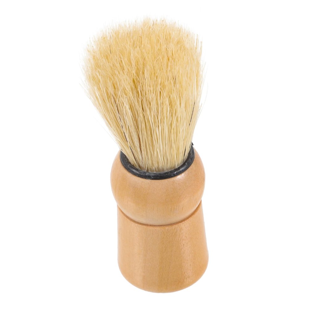 Beavorty Mens Beard Brush and Mustache Shave Cream Brush with Boar Bristles Handheld Grooming Tool for Salon and Home Use
