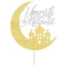 Ferastar Umrah Mubarak Cake Topper, Muslim Islam Eid Festival Party Decorations, Eid Mubarak Decorations - Ramadan Mubarak Islamic Photo Props for Wedding/Baby Shower/Birthday Party Decorations view 2