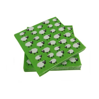 Soft Cocktail Napkins - Large Pack of 240 Cocktail Napkin Serviettes - 25x25 cm - Scottish Design Paper Napkins - Christmas, Dinner, Party - ScottishSheepNapkins