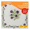 3ply Paper Soft Napkins Pack of 240 Nos - 33x33cm - Scottish Thistle Tartan - Scottish Design Napkins - Christmas, Dinner, Party, Party Night, Burns Supper,Scottish Wedding, Catering view 2