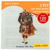 3ply Paper Soft Napkins - Large Pack of 120 Napkins - 33x33cm - Musical Piper Tartan - Scottish Design - Christmas, Dinner, Party, Party Night, Burns Supper,Scottish Wedding, Catering view 2