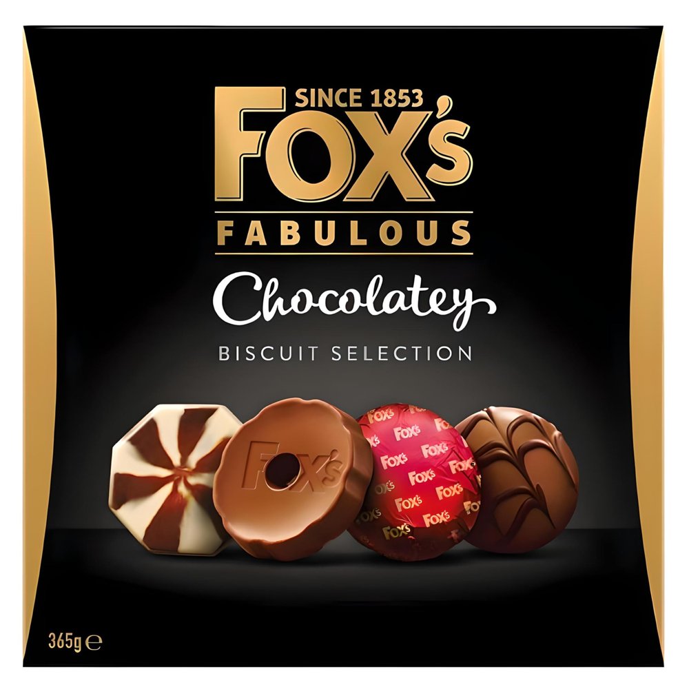 Fox's Fabulous Chocolatey Biscuits Gourmet Assorted Cookies Decadent Snack Perfect Foodie Gift - 365g Treats Delight