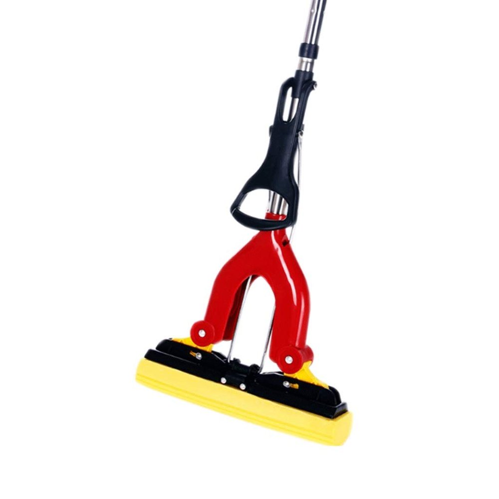RajoNN Kitchen Home PVA Sponge Mop, Super Absorbent Quadruple Roller PVA Foam Sponge Mop All Purpose Floor Cleaner