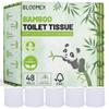 BLOOMEX Bamboo Toilet Rolls - 48 Rolls, Premium 3-Ply, 230 Large Sheets | Plastic Free Packaging, Sustainable Tissue Paper | Bleach Free White Toilet Tissue. view 1