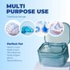 AHYUEE Retainer Case Denture Bath Case,Retainer Cleaner Case with Lid,Denture Cup for Partial Dentures,Mouth Guard&Braces,Denture Soaking Container Case for Travel (Orange) view 4