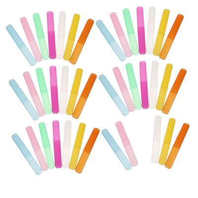 Mobestech 40pcs Portable Toothbrush Boxes Travel Case Set, Multi-Color Toothpaste Storage Containers with Dustproof Cover, Compact Oral Care Organizers for Travel and Home Use