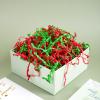 CHECHNYA Crinkle Cut Paper Shred Filler 1LB,Shredded Paper for Gift Baskets,Recyclable Craft Shred Paper Filler Red & Green Christmas Mix view 2