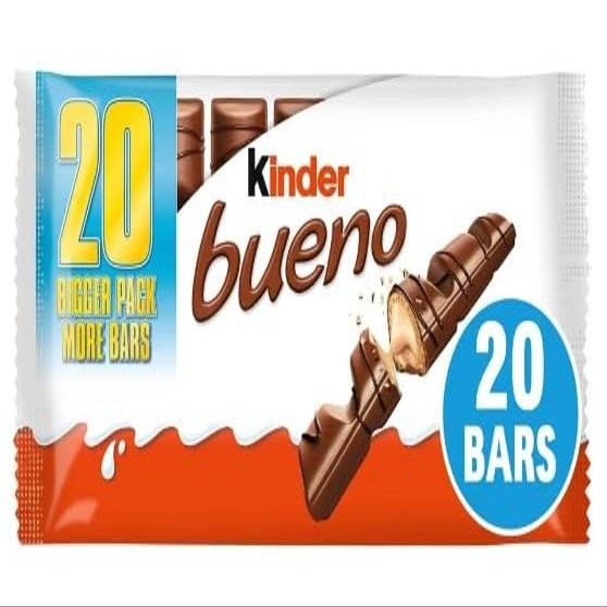 2 x Kinder Bueno Chocolate Wafer Bars 10 X 43G Delicious Special For Easter Tasty And Twisty Treat Gift Hamper, Christmas,Birthday,Easter Gift Sold By Kidzbuzz