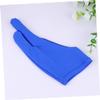 Mobestech 2pcs Artist Two Finger Drawing Gloves Curved Sketch Gloves for Painting Blue Finger Protector for Artwork view 2