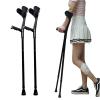 1 Pair 2 Units Crutches Adults, Forearm Crutches, Lightweight Arm Cuff Crutch, Folding Aluminum Walking Stick, for Adults and Children with Heights 140-190cm view 1
