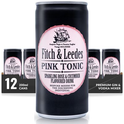 Fitch & Leedes Pink Tonic  12 x 200ml Gin Mixer with Delicate Floral Notes