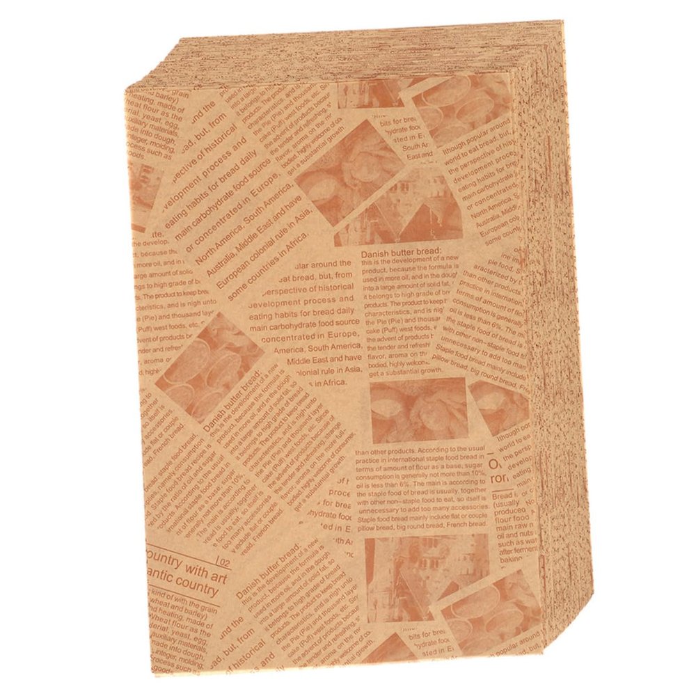 PRETYZOOM 120sheets Greaseproof Bread Paper for French Fries Sandwiches Multi-Function Food Wrap Paper for Daily Use Compact