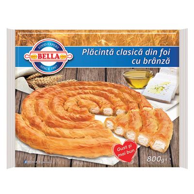 Bella Frozen Pie from Romania (Placinta Branza 800g, 1 Pack)