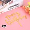 10pcs Acrylic Cupcake Toppers for Birthday Party, Wedding Cake Decorations with Cute Happy Birthday Cake Picks, Perfect for Cupcake Decor view 3
