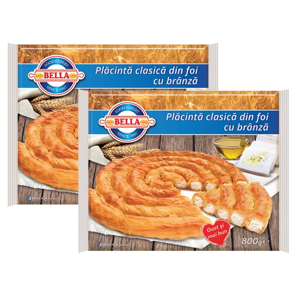 Bella Frozen Pie from Romania (Placinta Branza 800g, 2 Pack)