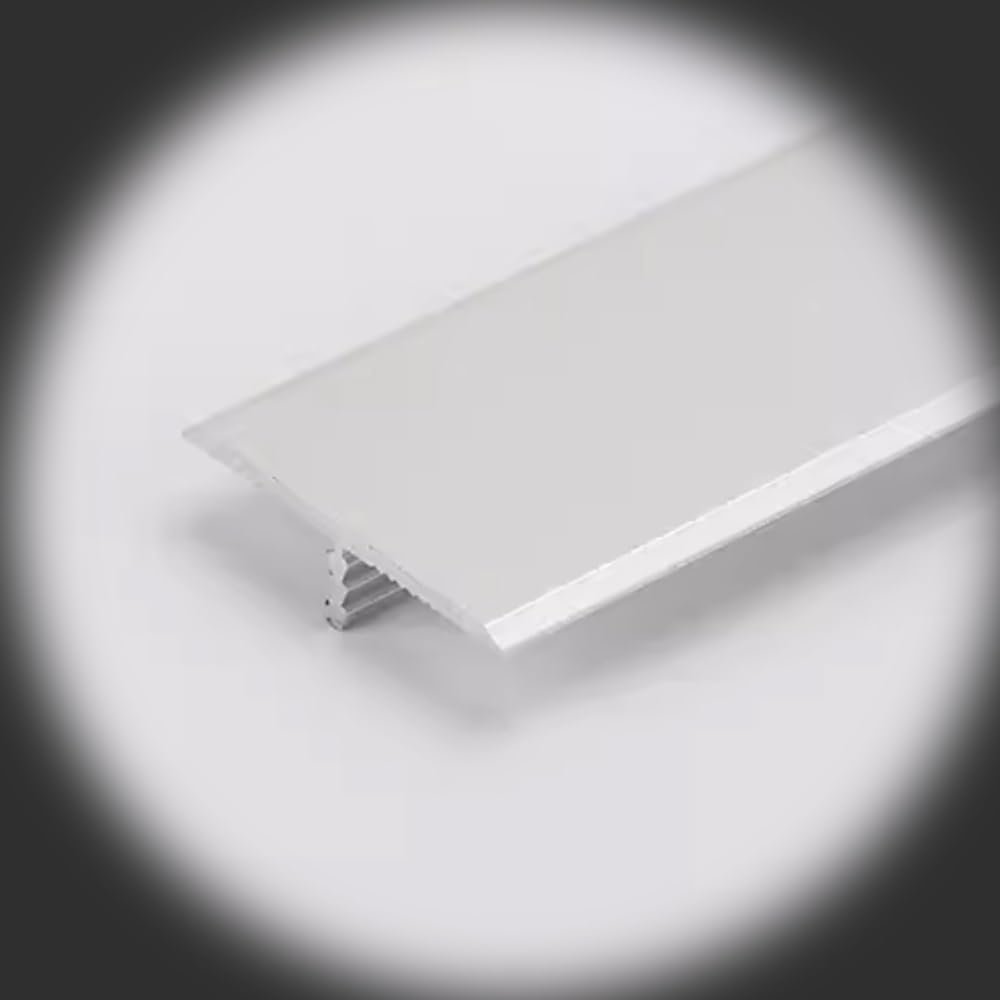 NEZIH 4/5" Floor to Tile Transition Strips, T Molding Trim Threshold Strip Aluminum, 35In Uneven Floor Reducer/D/W20Mm