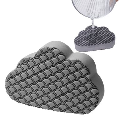 Cleaning Sponge, Super Absorbent Dish Sponge in Cloud-Shape, Non-scratch Fish-Scale Dish Sponges for Washing Dishes, Cleaning Supplies for Kitchen Bathroom Household