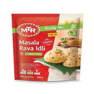 MTR Tasty Delights Rava Idly Mix 500 Grams - Rava Dosa, Ready To Eat Mix, Instant Cooking