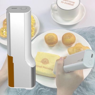 YMAOMAO Food Printer Pen, Handheld Inkjet Print Pen Printer Portable Printer Hand Inket Coffee Bread Biscuit Beer Cake DIY Bread Coffee Fruit Cookies Latter Printing,BrownInkCartridges