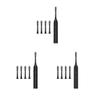 3 Set of Electric Toothbrush 4 Teeth Heads IPX7 Waterproof Automatic Toothbrush Black view 1