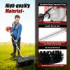 2.3hp 52cc Gas Powered Sweeper, 8500rpm 2-Stroke Hand Held Broom Sweeper with Air-Cooled Nylon Brush, for Artificial Grasslands Streets and Farms view 3