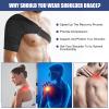 ACWOO Shoulder Support Brace for Men & Women, Adjustable Shoulder Brace with Hot Cold Gel Pack for Rotator Cuff Pain Relief, Dislocation, Labrum Tear, Bursitis, Tendinitis, Fits Right or Left Shoulder view 4