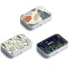 Gerkia Dental Floss Portable Case, Easy to Store Floss Picks of Various Sizes, Portable Dental Floss Dispenser is Perfect for Travelling, Hotels, Dinners, Appointments.Floral 3 Piece view 1