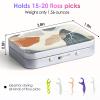 Gerkia Dental Floss Portable Case, Easy to Store Floss Picks of Various Sizes, Portable Dental Floss Dispenser is Perfect for Travelling, Hotels, Dinners, Appointments.Floral 3 Piece view 2