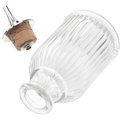 PRETYZOOM Bitters Bottle 90ml Glass Cocktail Bottle with Oak Stopper for Party Mixology and Flavor Enhancement