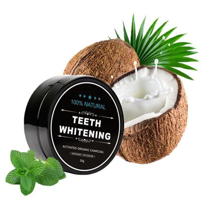 30 g White Teeth Whitening Powder, Teeth Cleaning for White Teeth, Natural Coconut Activated Carbon Powder, Teeth Whitening, Removal of Gums, Activated Powder, Activated Carbon Toothpaste (1