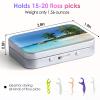 Gerkia Dental Floss Portable Case, Easy to Store Floss Picks of Various Sizes, Portable Dental Floss Dispenser is Perfect for Travelling, Hotels, Dinners, Appointments.Beach Coconut Tree view 2