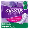Always Discreet Incontinence Pads for Women Normal Pack of 12 All-Round Protection Incredible Discretion view 1